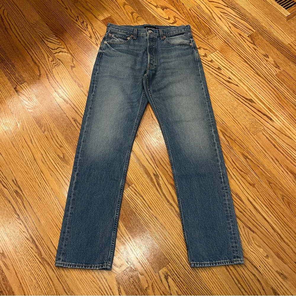 NEW Alex Mill AM Original 5 Pocket Mid Rise Straight Vintage Medium Indigo 30 - Picture 2 of 9